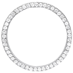 Platinum White Diamond Circle Fashion Pendant