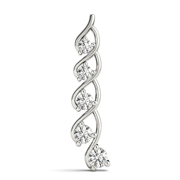 0.6 CTW Round Diamond Journey Pendant