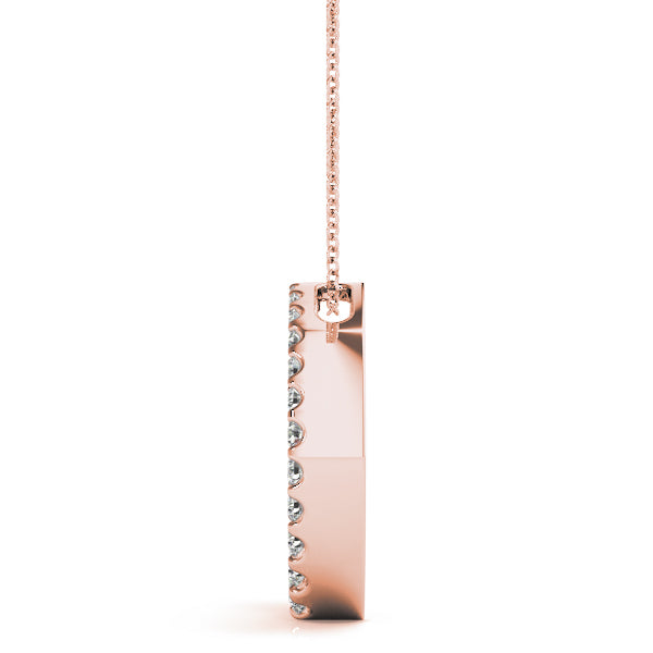 14K Rose Gold Diamond Journey Pendant