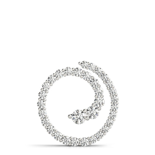 Platinum 1 CT Diamond Journey Pendant Necklace