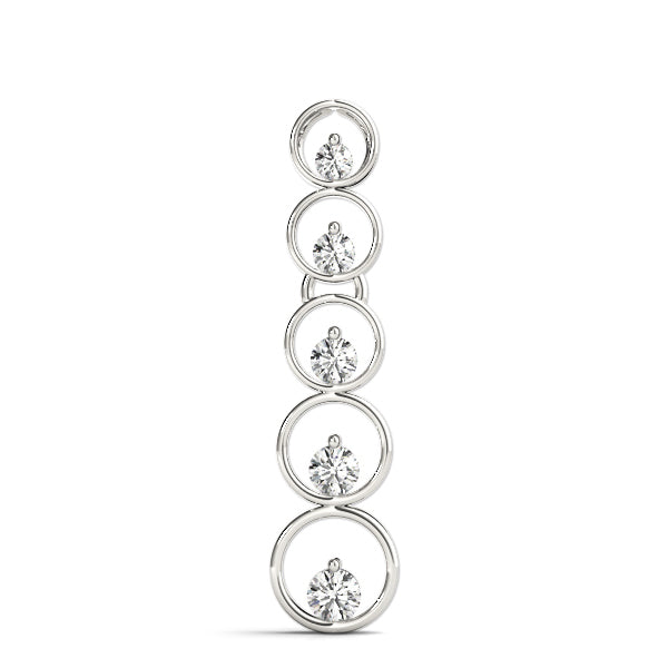 1 CT Platinum Round Diamond Journey Pendant