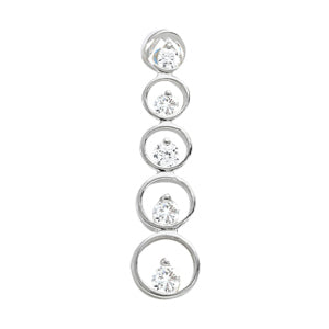 18K White Gold 1 ct Diamond Journey Pendant