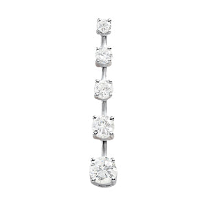 1 CT Platinum Round Diamond Journey Pendant