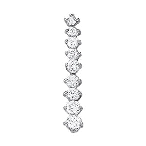 14K White Gold Diamond Journey Pendant