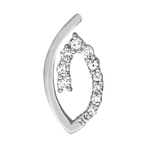 18K White Gold 1 CT Diamond Journey Pendant