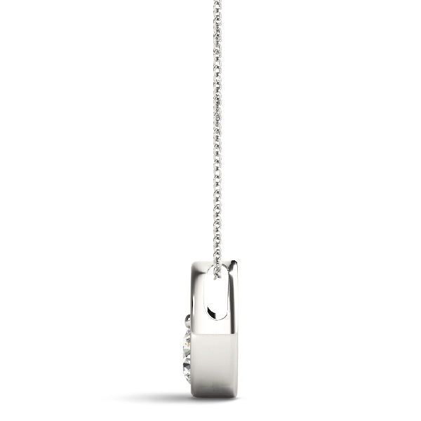 18K White Gold 1/2 ct Diamond Solitaire Pendant