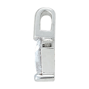 14K White Gold 0.05ct Square Diamond Pendant