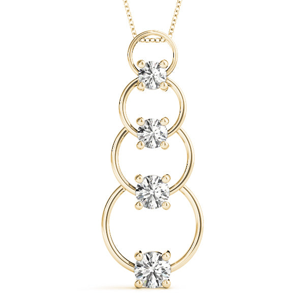 18K Yellow Gold Diamond Journey Pendant