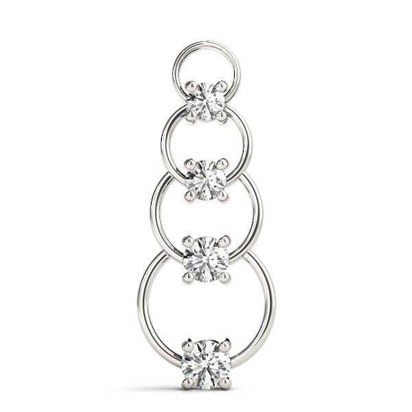 Platinum Diamond Journey Pendant 1 CT Total