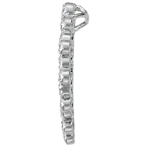 Platinum 1ctw Round Diamond Circle Pendant