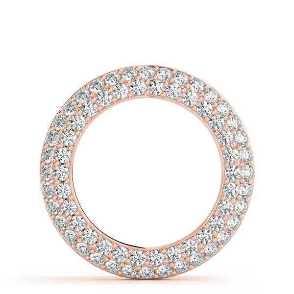 18K Rose Gold Diamond Circle Pendant