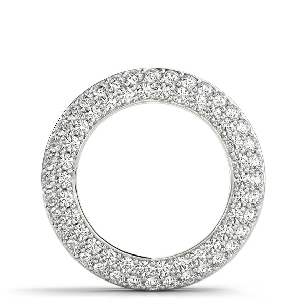 Platinum 1 CT Multi-Diamond Circle Pendant