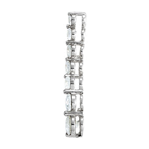 Platinum 1 CT Diamond Journey Pendant Necklace