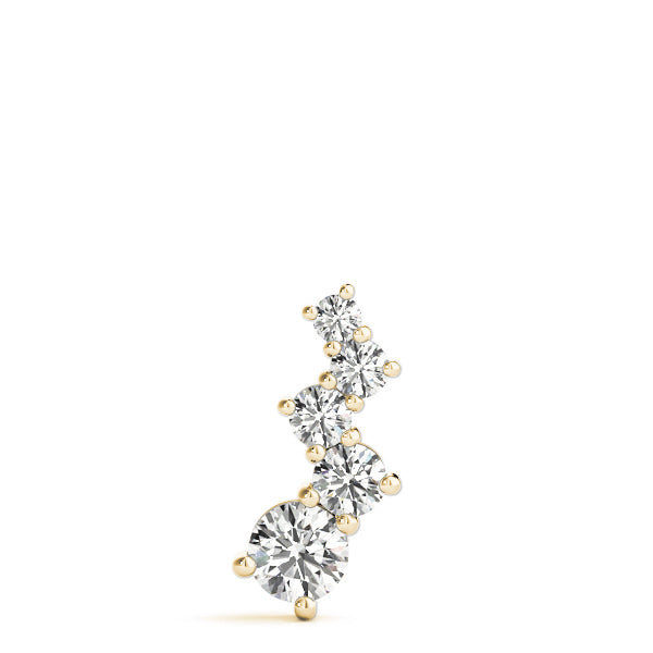 14K Yellow Gold Round Diamond Fashion Pendant