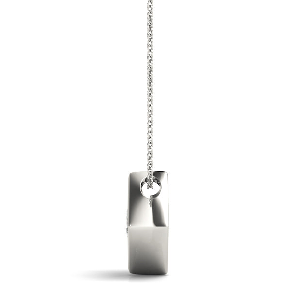 14K White Gold 1ct Round Diamond Pendant