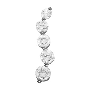 0.6 CTW Round Diamond Journey Pendant