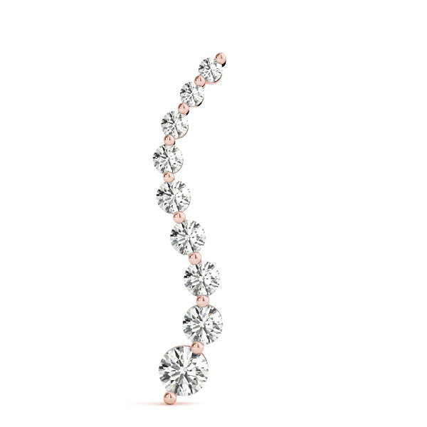 18K Rose Gold Diamond Journey Pendant