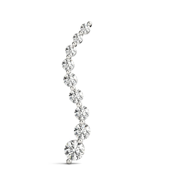 Platinum 1/4 CT Diamond Journey Pendant Necklace