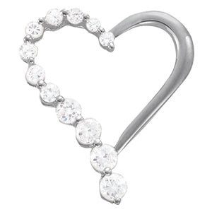 14K White Gold Diamond Cluster Fashion Pendant
