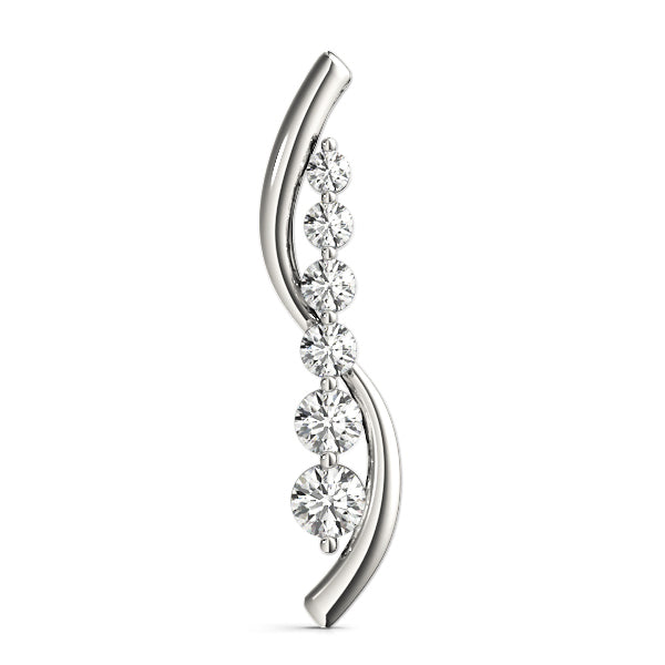 Platinum White Round Diamond Fashion Pendant