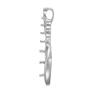 18K White Gold Round Diamond Fashion Pendant