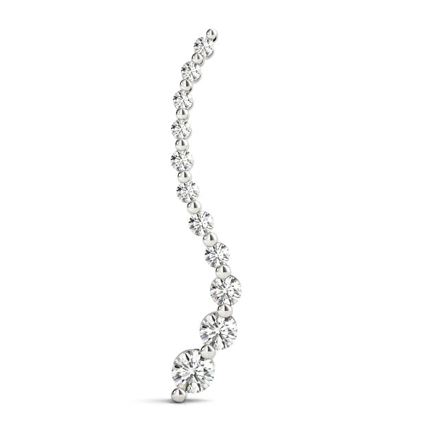 Platinum 1 CT Diamond Journey Pendant Necklace