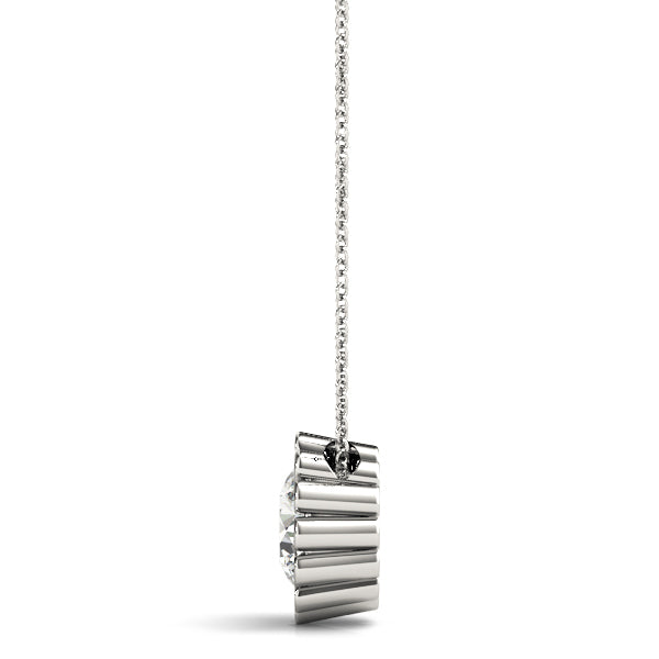 1 CT Diamond 18K White Gold Solitaire Pendant