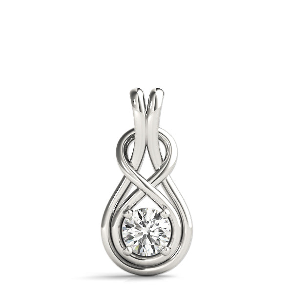 Platinum 1/10 ct Diamond Love Knot Pendant