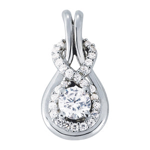 Multi-Diamond Love Knot Pendant