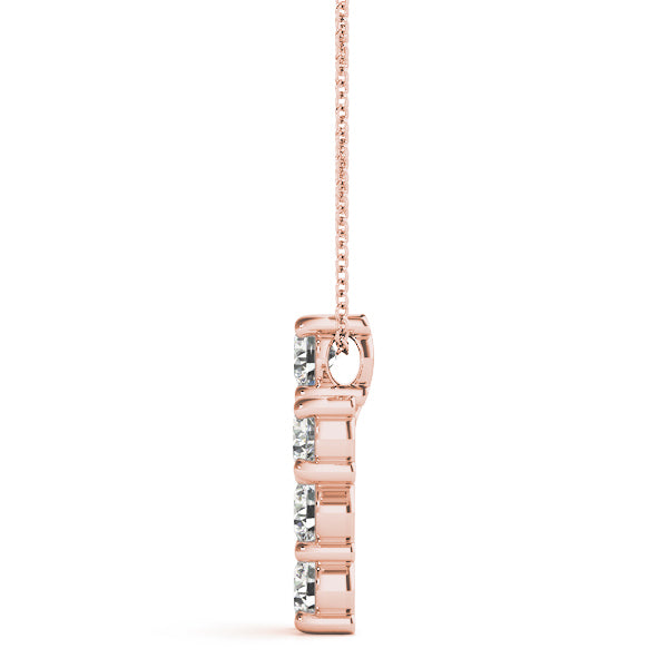 14K Rose Gold Diamond Fashion Pendant