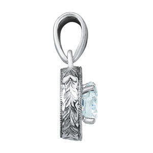 Platinum 1 ct Round Diamond Solitaire Pendant