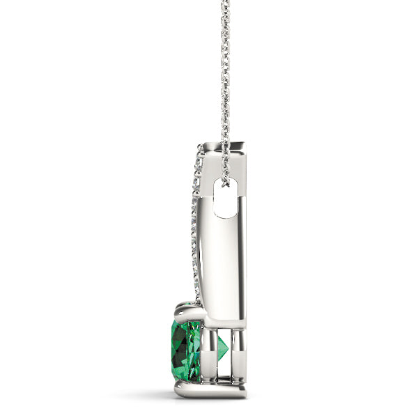 Platinum Round Diamond Fashion Pendant
