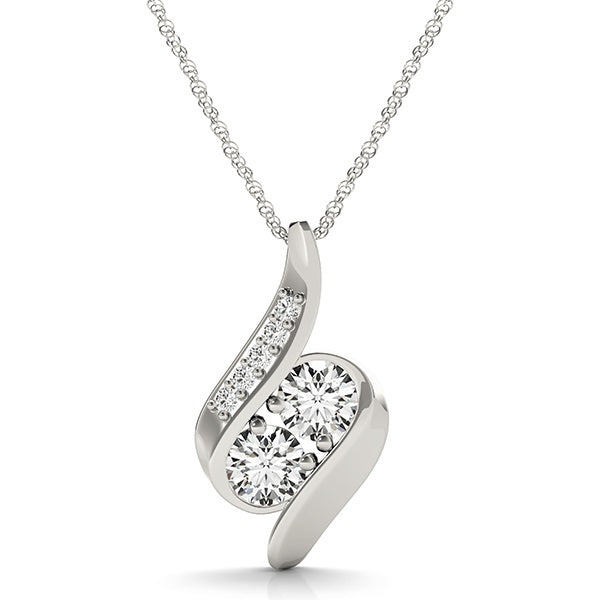 Platinum Multi-Diamond Fashion Pendant