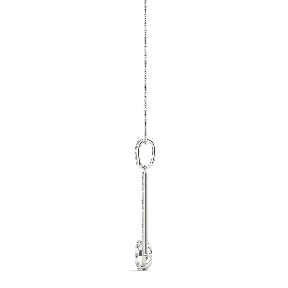 74 Diamond Round Halo Pendant