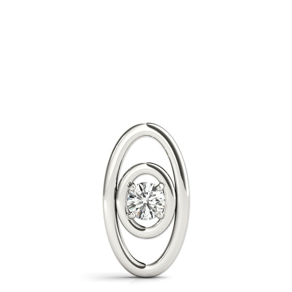 Platinum 0.1 CT Round Diamond Solitaire Pendant