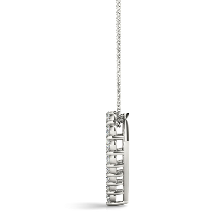14K White Gold Diamond Fashion Pendant