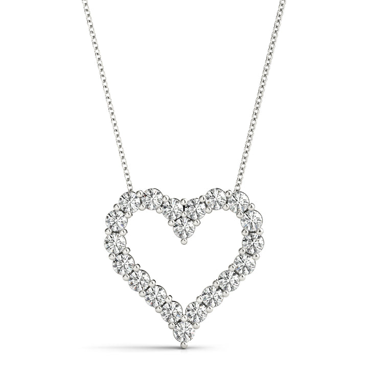 Platinum White Diamond Fashion Pendant Necklace