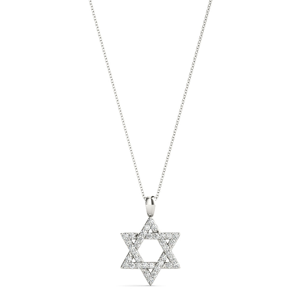 30-Diamond Round Pendant Necklace