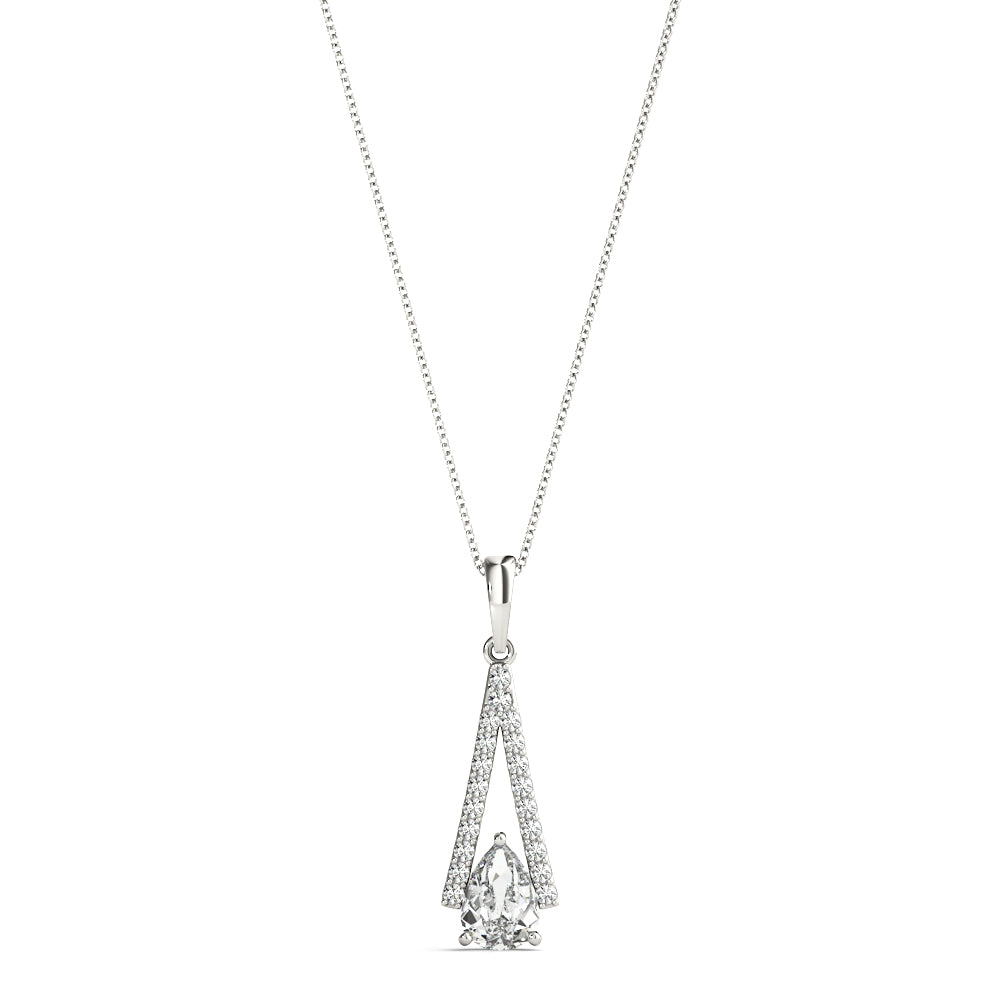 Round Diamond Halo Pendant