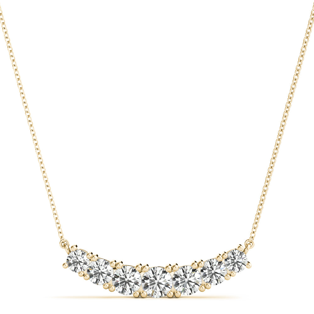 18K Yellow Gold Round Diamond Fashion Pendant