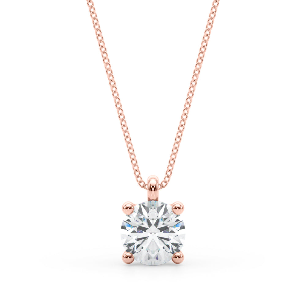 14K Rose Gold 1ct Round Diamond Ring
