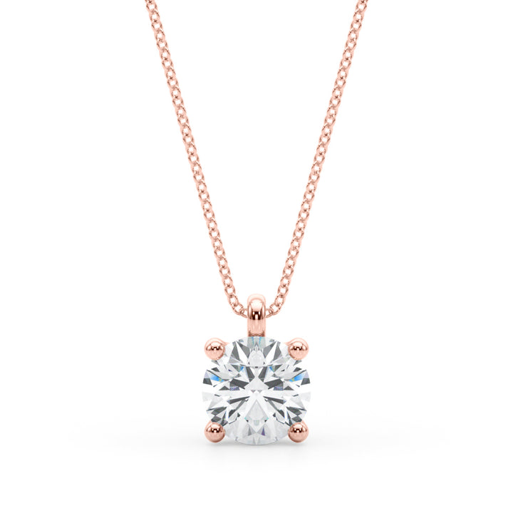 14K Rose Gold 1ct Round Diamond Ring