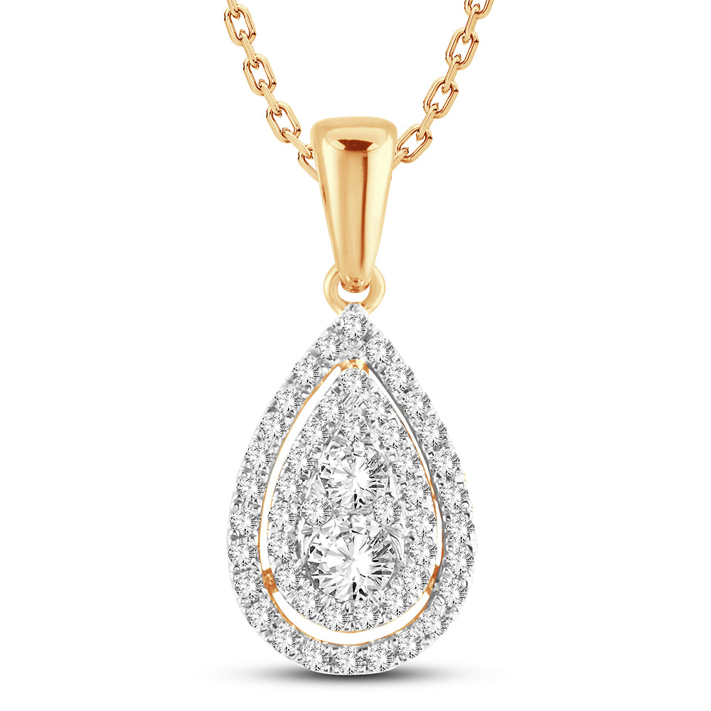 Magnifcnet 14K  0.40CT  Diamond  Pendant