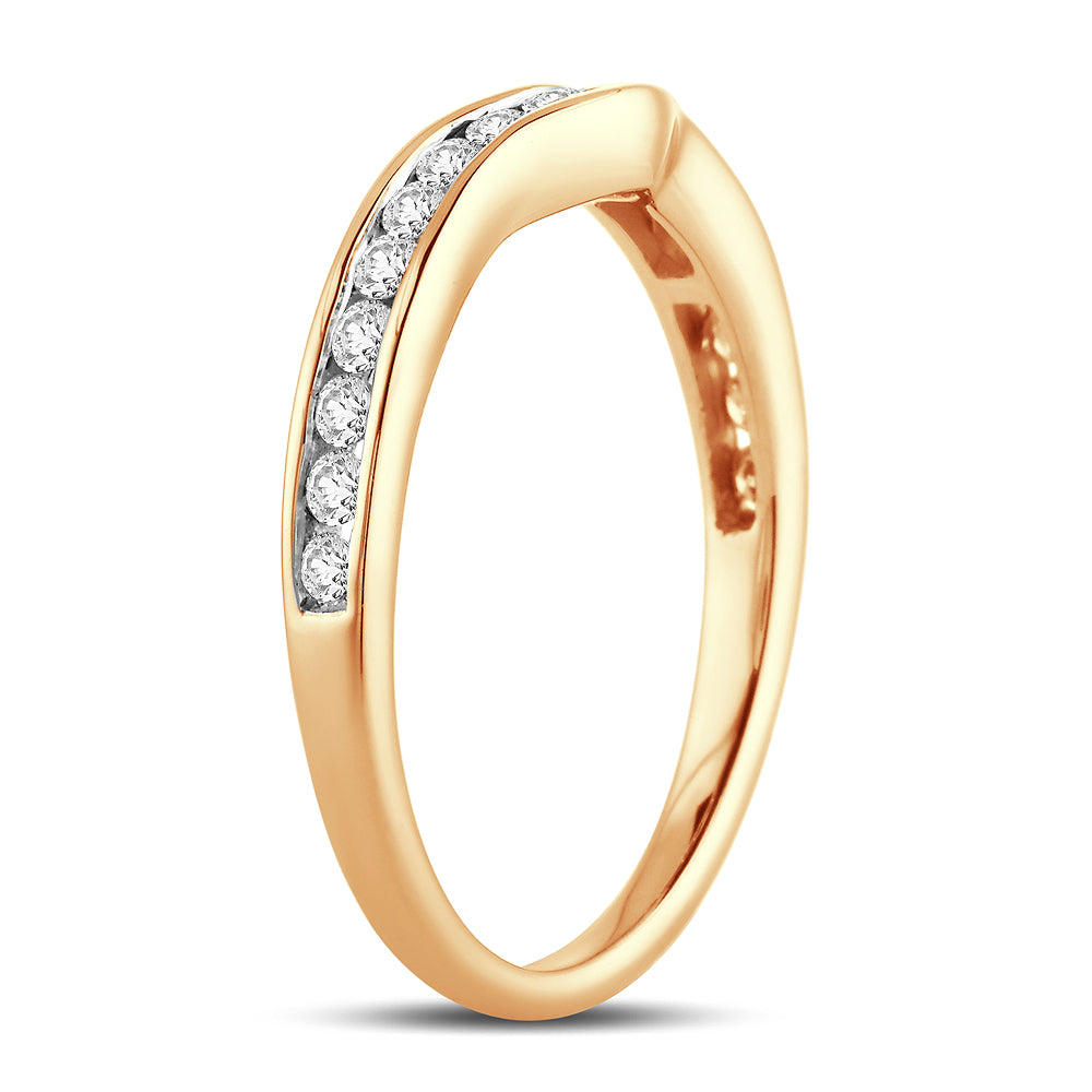 14K 0.34CT Diamond Enhancer Band