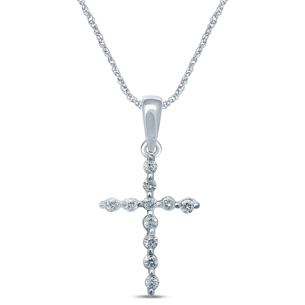 Exquisite 10K  0.09ct Diamond Pendant