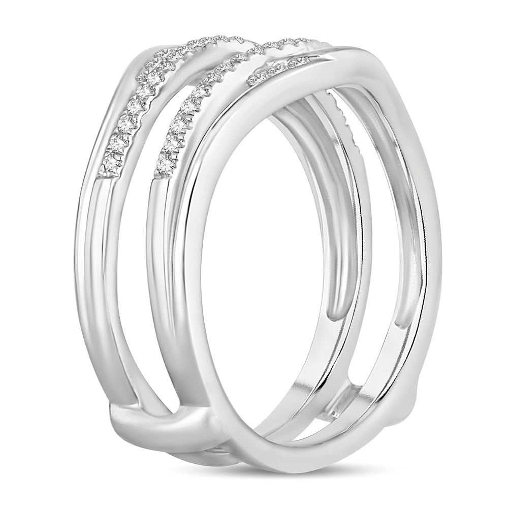 14K 0.34CT DIAMOND RING GUARD