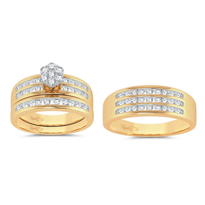 14K 1.35ct Diamond Trio Set