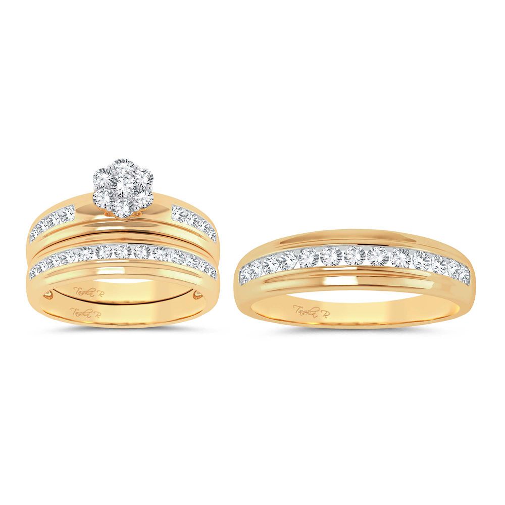 14K 1.00ct Diamond Trio Set