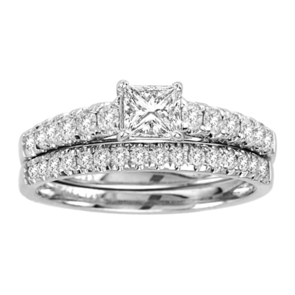 14K White Gold 1.00Ct Bridal Set