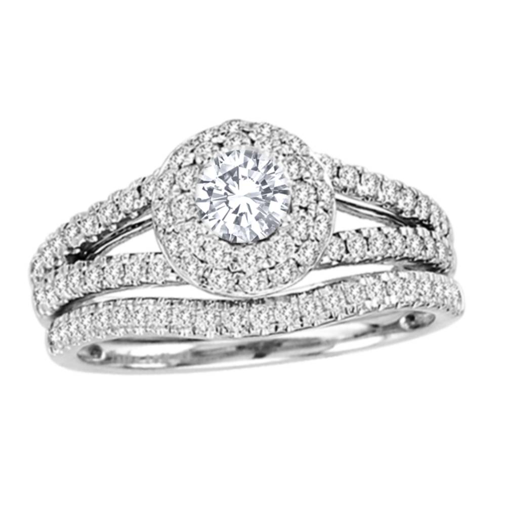 14K White Gold 1.00Ct Bridal Set